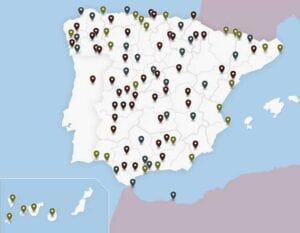 Paradores Nacionales Mapa