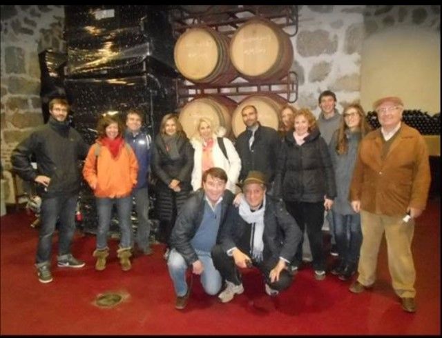Barrels room of a winery